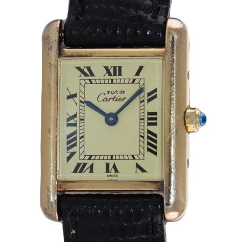 cartier tank vermeil vintage.